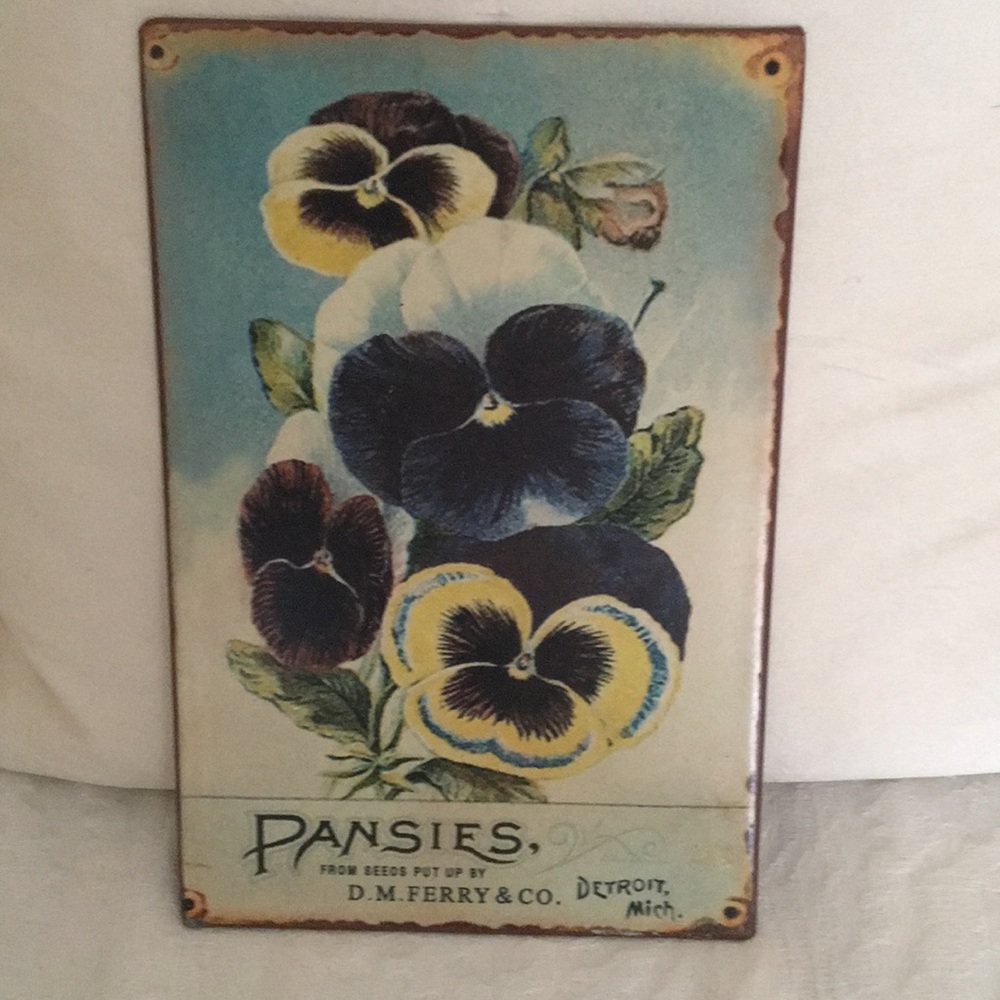 Vintage Pansies Picture